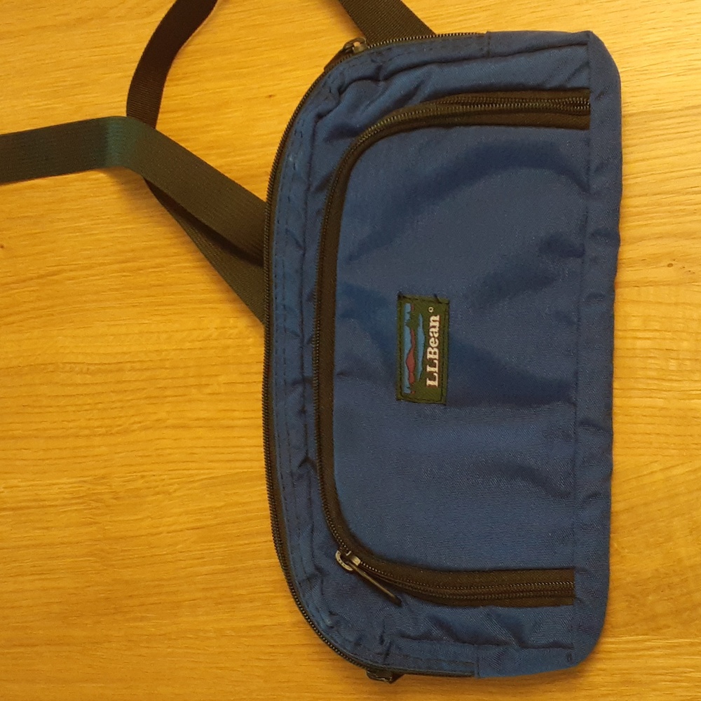 Vintage Blue L.L. Bean belt bag fanny pack, plenty of storage